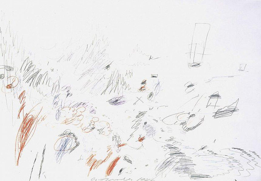 Image of Cy Twombly's work on paper Untitled