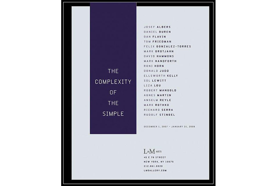 Image of a poster for the exhibition The Complexity of the Simple