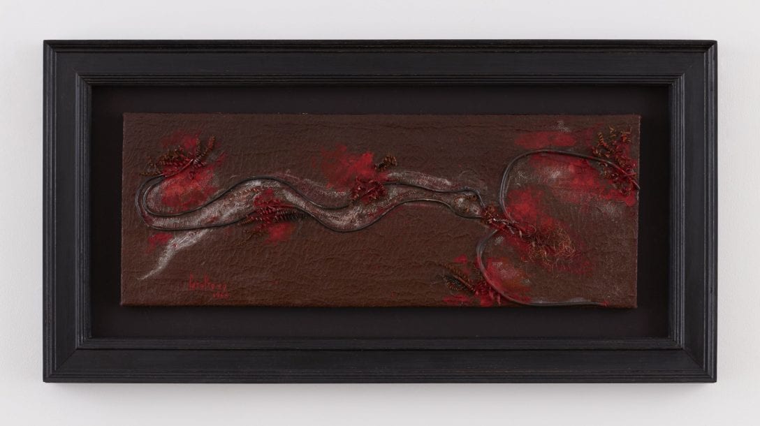 Carol Rama's painting Bricolage (serpente), 1966