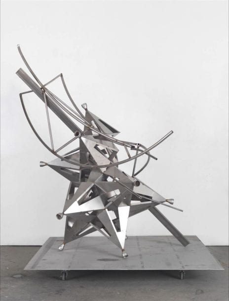 Frank Stella's sculpture Stainless Split Star With Truss Segments, 2016