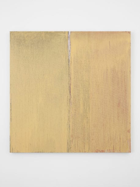 Pat Steir's painting Two Naples Yellow, 2013
