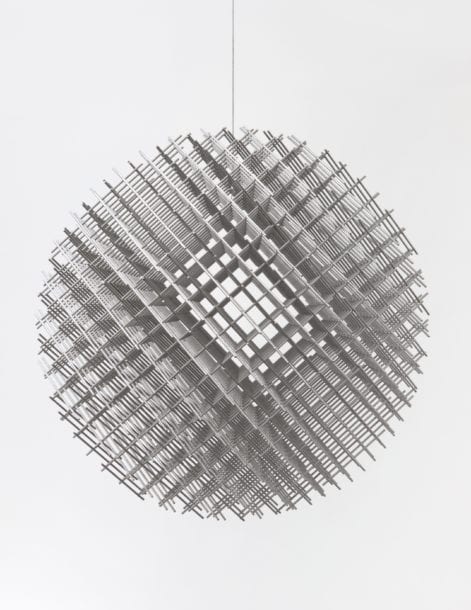 François Morellet's sculpture Sphère-trames, 1962