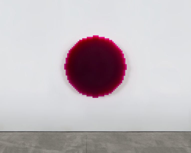 Johannes Girardoni's sculpture Resonant—Red Violet, 2018