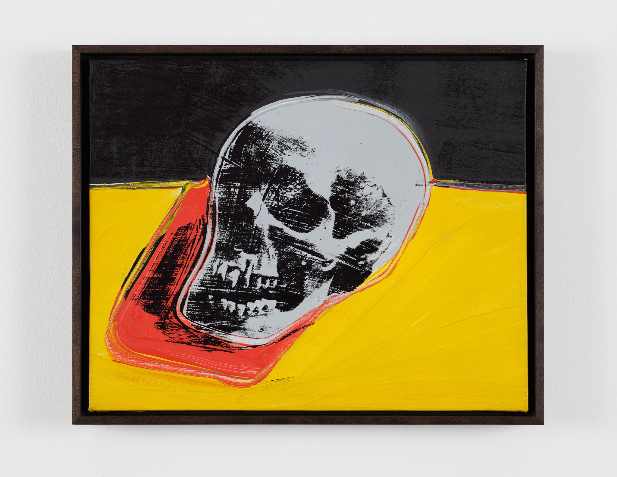 Detail view of Andy Warhol's print Skulls, 1976