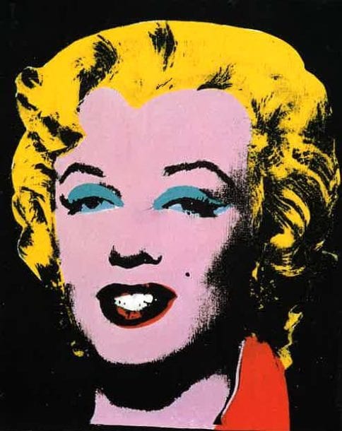 Andy Warhol portrait of Marilyn Monroe, "Licorice Marilyn," 1962.