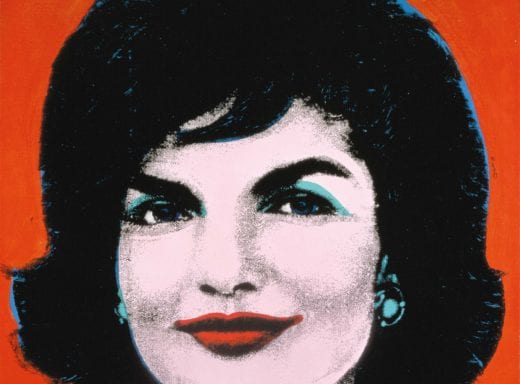 Andy Warhol portrait of Jacqueline Kennedy Onassis from 1964.