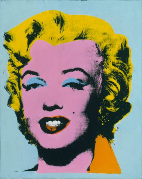Andy Warhol portrait of Marilyn Monroe, "Mint Marilyn (Turquoise Marilyn)," 1962.