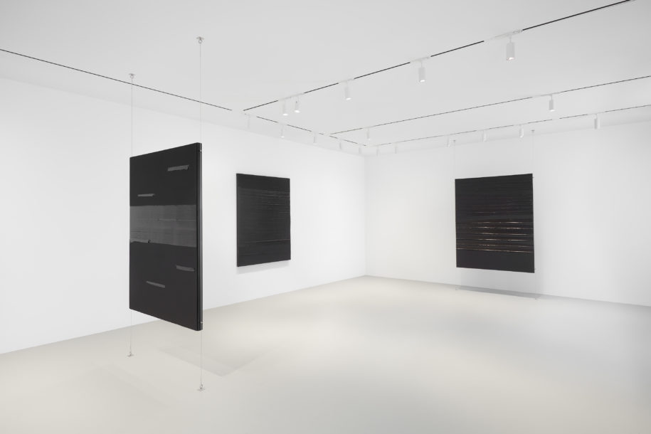 Installation view of Pierre Soulages: A Century exhibition Lévy Gorvy at New York, 2019