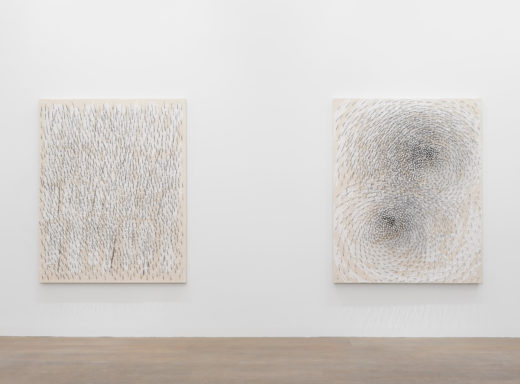Installation view of Günther Uecker's Notations exhibition at Lévy Gorvy New York, 2019