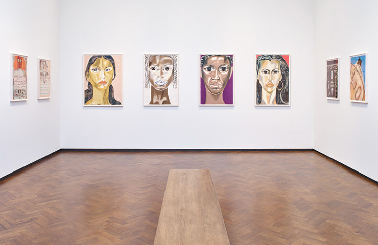 Installation view of Francesco Clemente's Pastels exhibition at Lévy Gorvy London, 2020