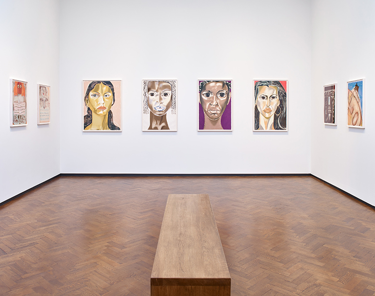 Installation view of Francesco Clemente's Pastels exhibition at Lévy Gorvy London, 2020