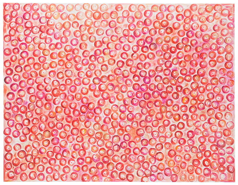 Jutta Koether's painting Pink Ladies 3, 2019