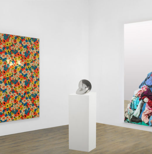 Installation view of mockup of booth for Art Basel 2020