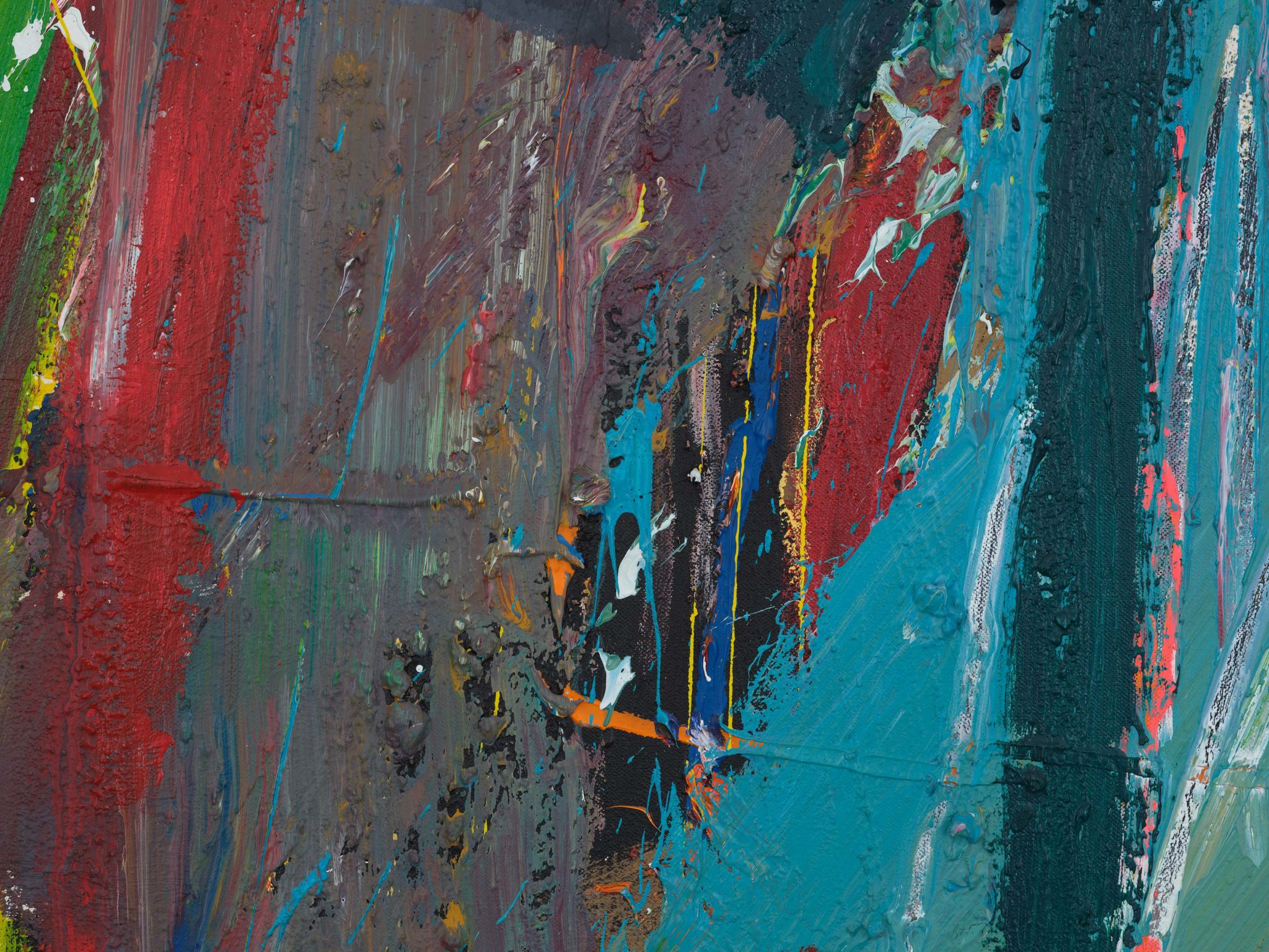 Detail shot of Jean-Michel Basquiat's painting Untitled (1982)