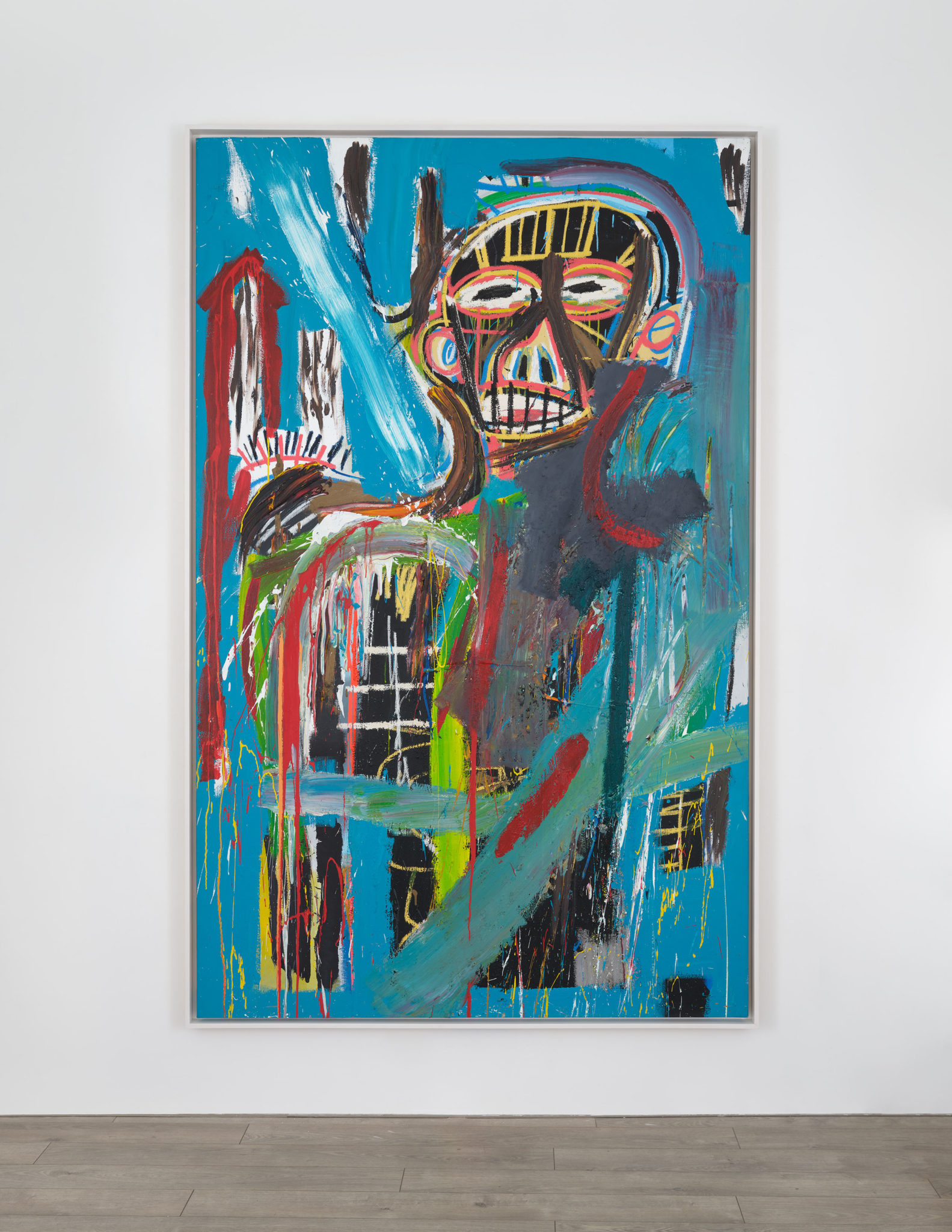 Installation view of Jean-Michel Basquiat's painting Untitled (1982)