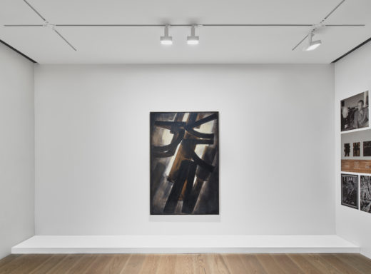 Installation view of Pierre Soulages: Outrenoir exhibition at Lévy Gorvy Hong Kong 2020