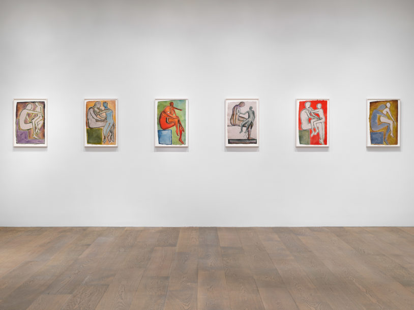 Installation view of Francesco Clemente: Watercolors exhibition at Lévy Gorvy New York 2020