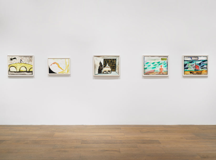 Installation view of Francesco Clemente: Watercolors exhibition at Lévy Gorvy New York 2020