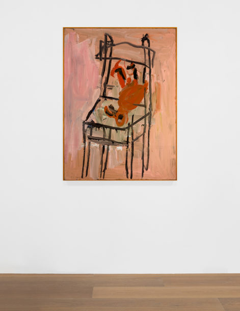 Installation view of Georg Baselitz's Painting Titled Vogel
