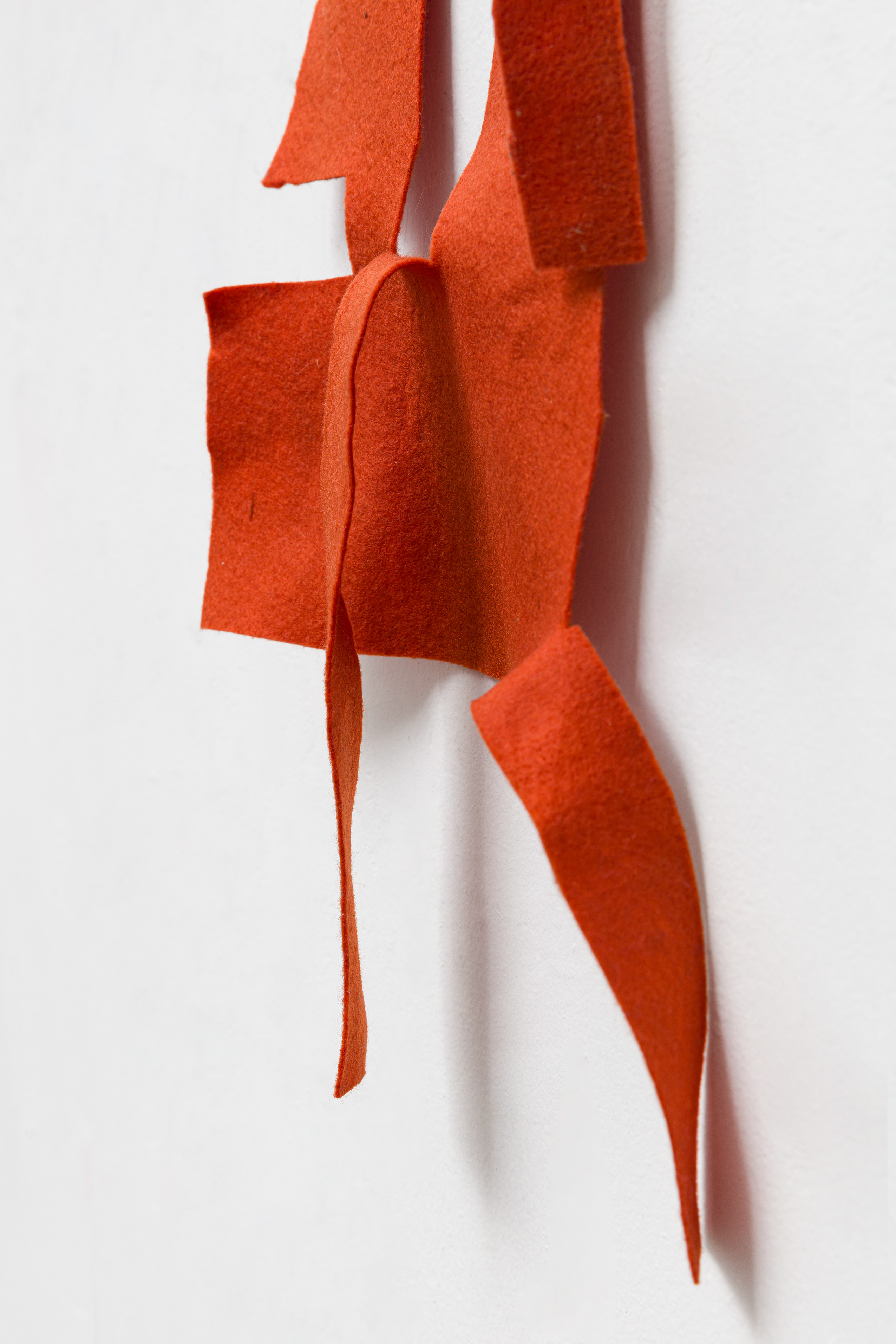 Detail view of Paulo Monteiro's Untitled felt piece