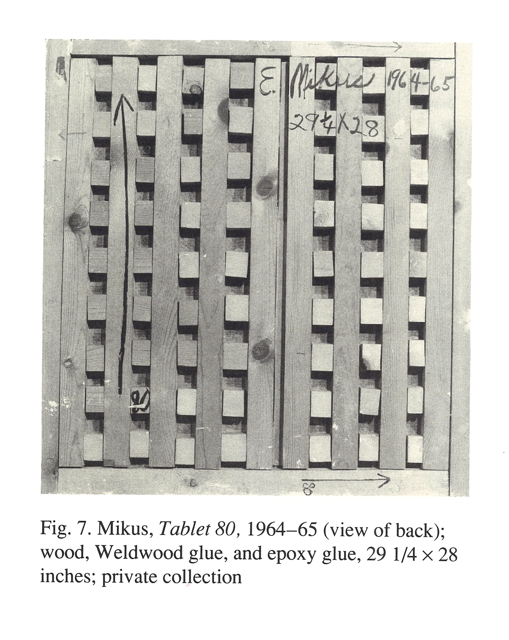 Archival image of Eleanor Mikus's work Tablet 80