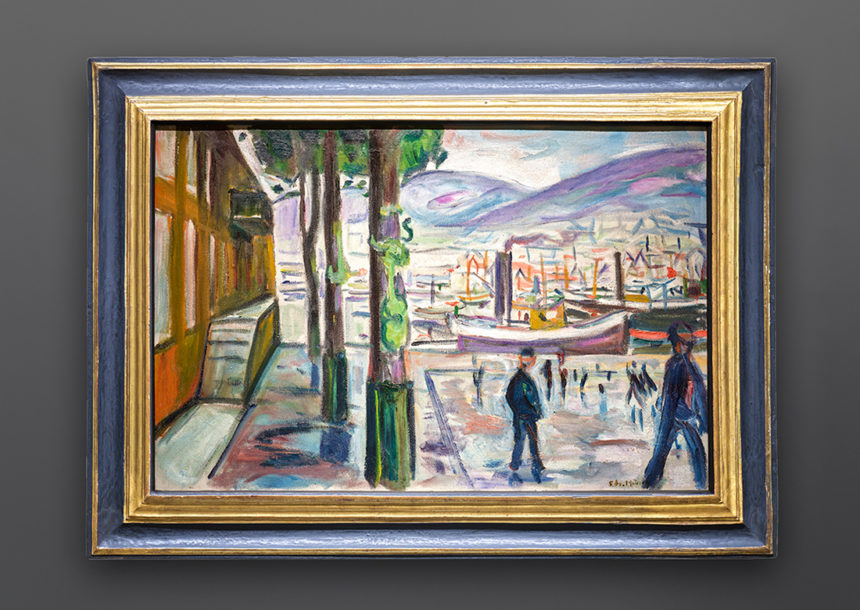 Image of Edvard Munch's painting Der Hafen in Bergen