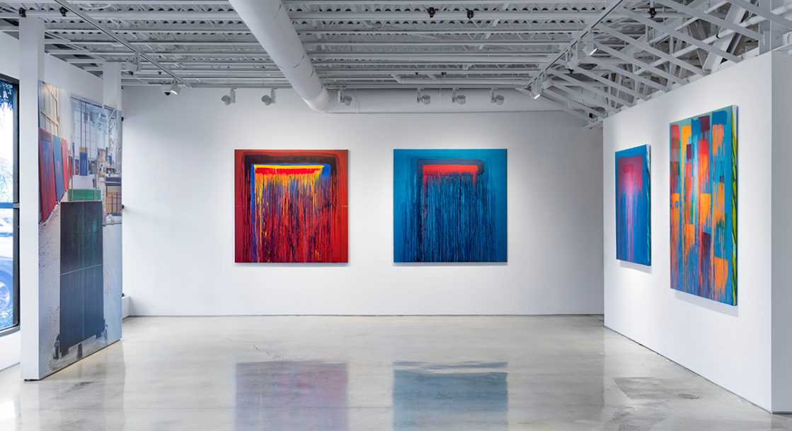 Installation image of Pat Steir's exhibition Considering Rothko at Lévy Gorvy Palm Beach