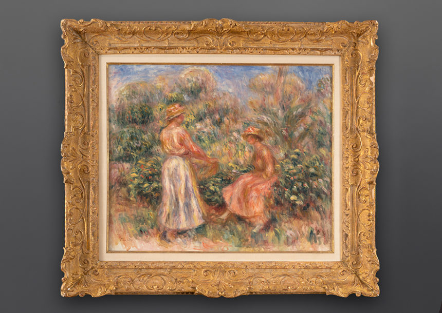 Image of Pierre-Auguste Renoir's painting Deux femmes dans le jardin de Cagnes