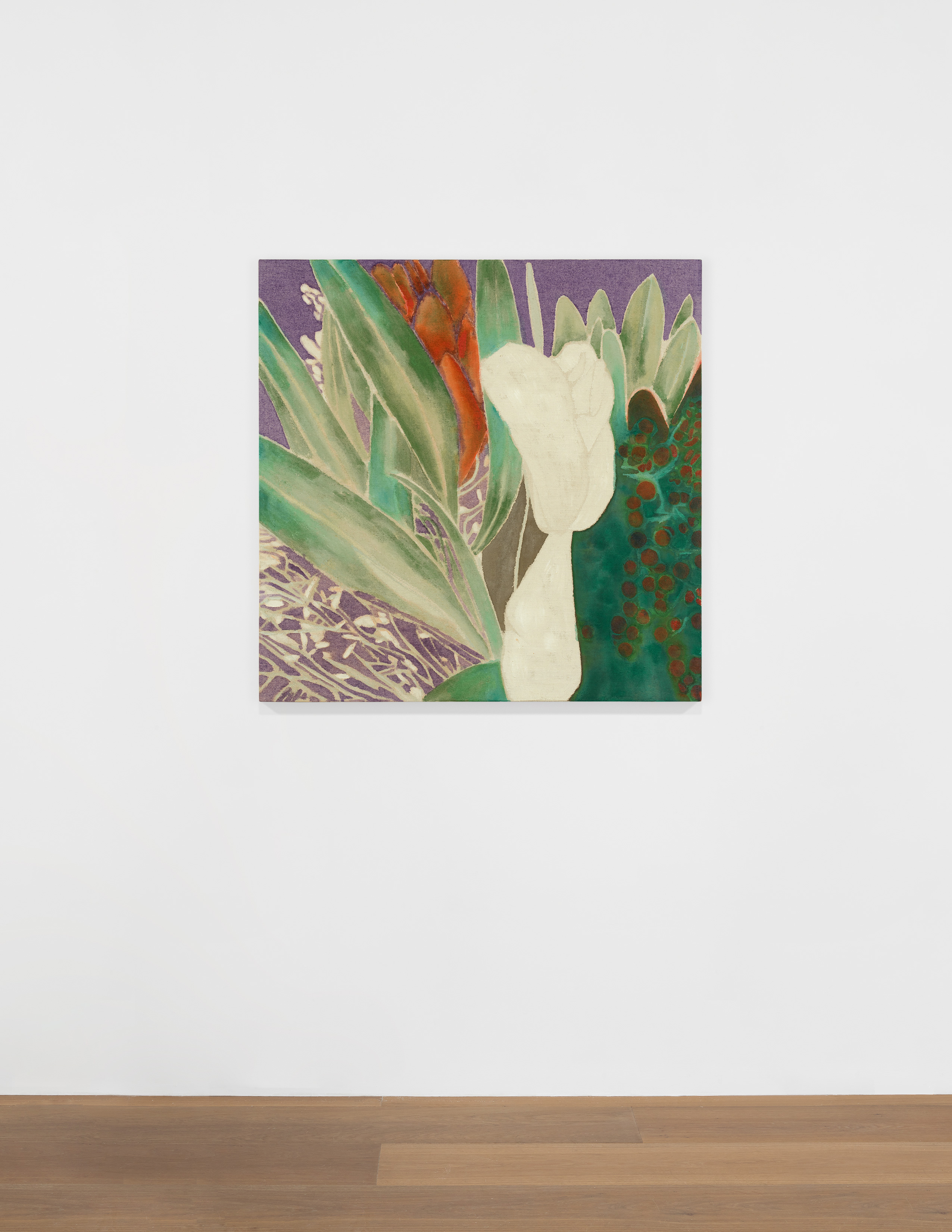 Installation view of Francesco Clemente's painting Winter Flowers IX