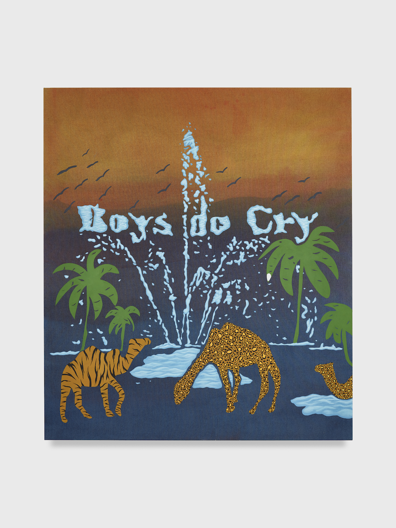 Joel Mesler's painting Untitled (Boys Don't Cry)