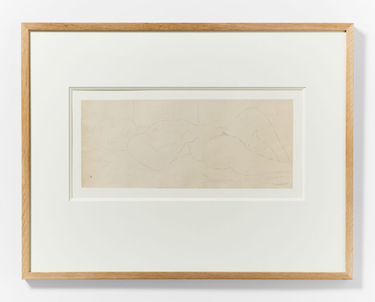 Louise Nevelson's drawing Untitled framed