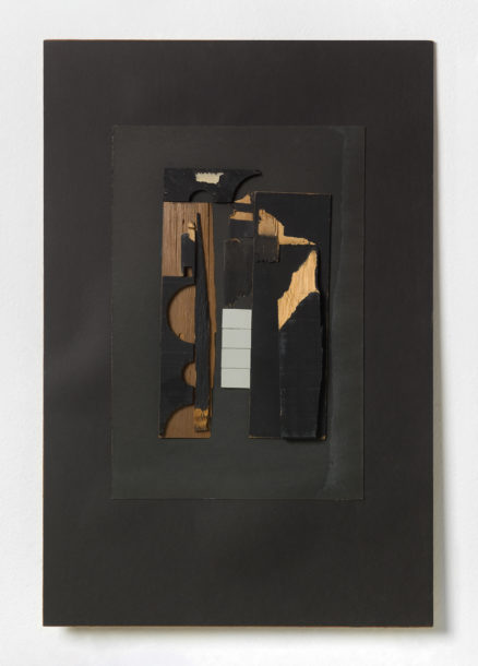 Louise Nevelson's cardboard, mirror, and wood on board piece Untitled