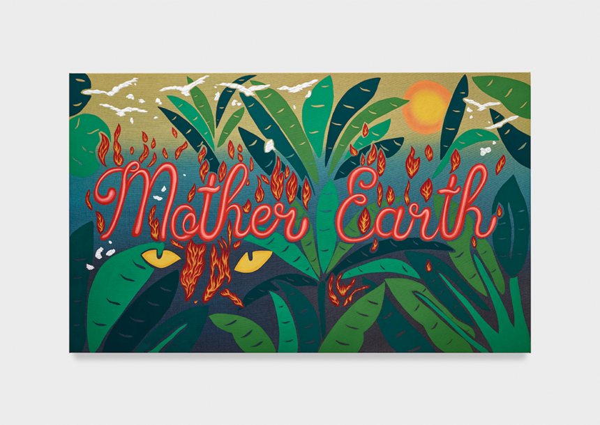 Joel Mesler's painting Untitled (Mother Earth)