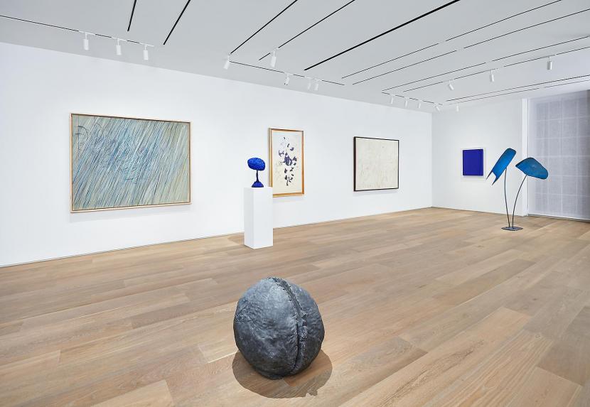 Installation view of the exhibition Audible Presence: Lucio Fontana, Yves Klein, Cy Twombly