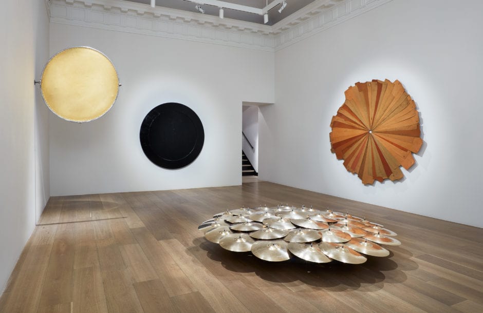 Installation view of Terry Adkins: The Smooth, The Cut, and The Assembled
