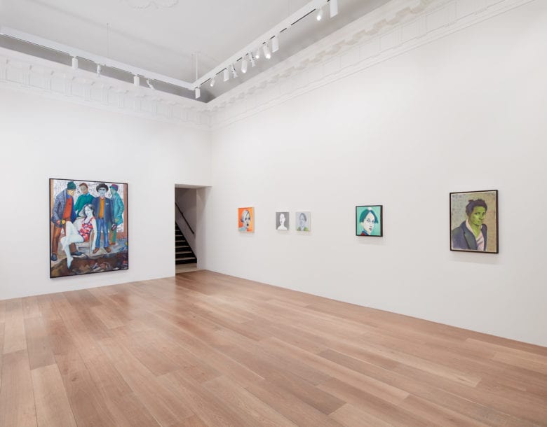 Installation view of Martial Raysse: VISAGES