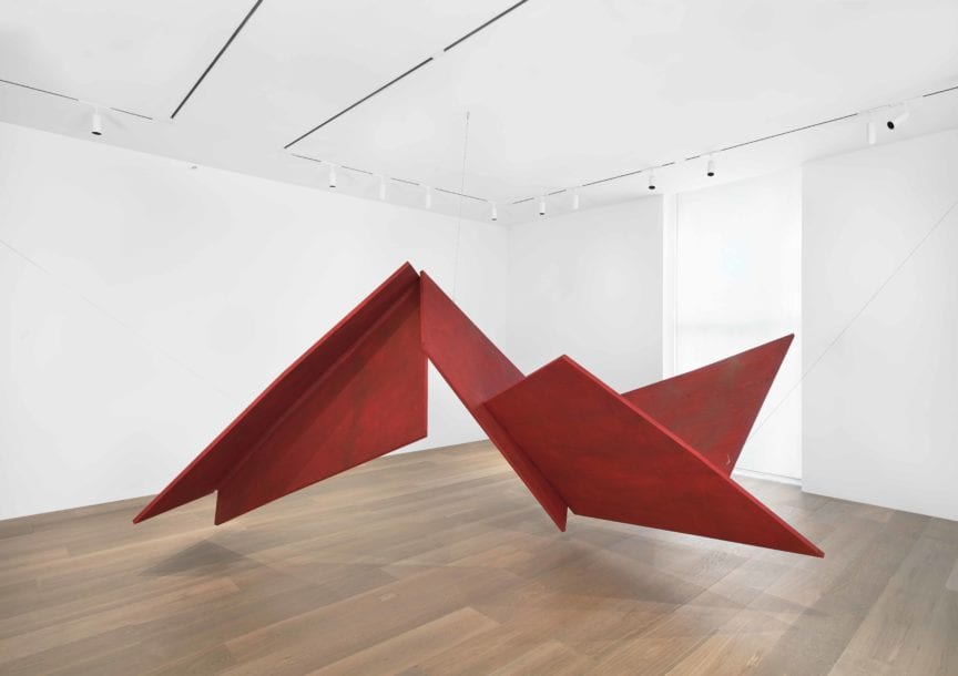 Joel Shapiro's sculpture Untitled (Red), 2016